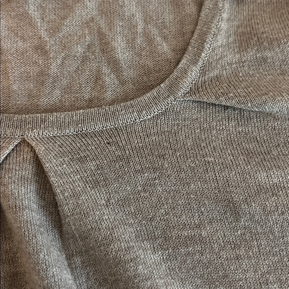 New York & Co Scoopneck 3/4 Sleeve Lightweight Sweater Beige Size Large - Picture 6 of 8